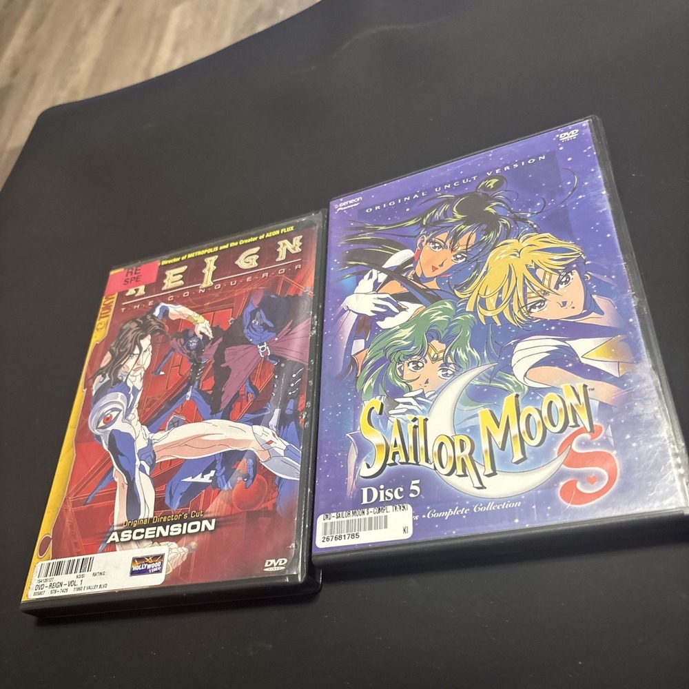 Anime DVD Lot Sailor Moon S Disc 5 & Reign The Conqueror Ascension Vol 1